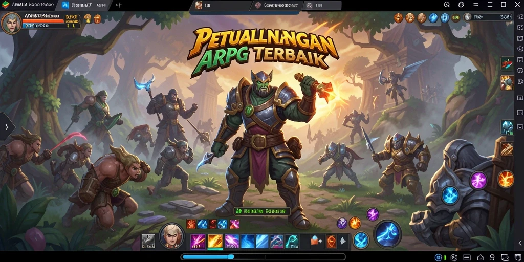 Tampilan gameplay ARPG yang men захватывающий и увлекательный.