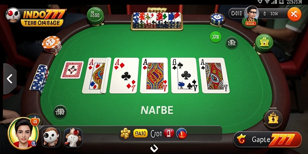 Gameplay seru INDO777 saat bermain Gaple secara online.