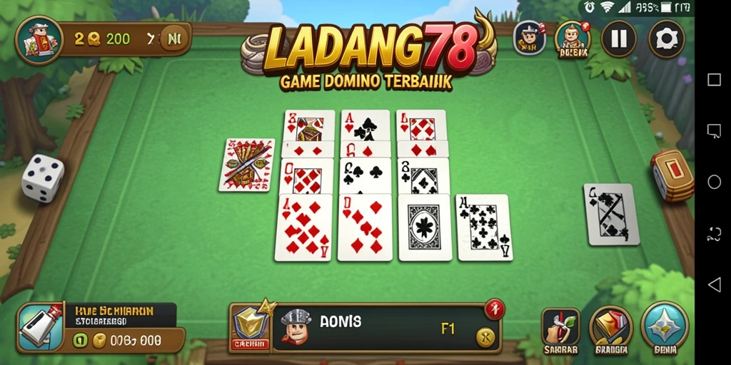 Tampilan menarik gameplay Domino di LADANG78