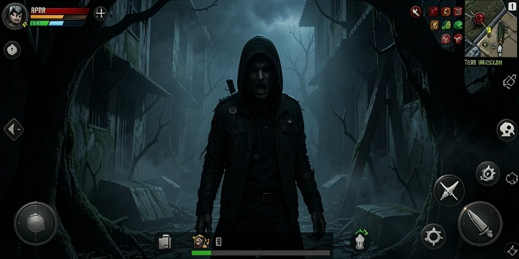 Tampilan gameplay menyeramkan dari RPRR yang penuh ketegangan.