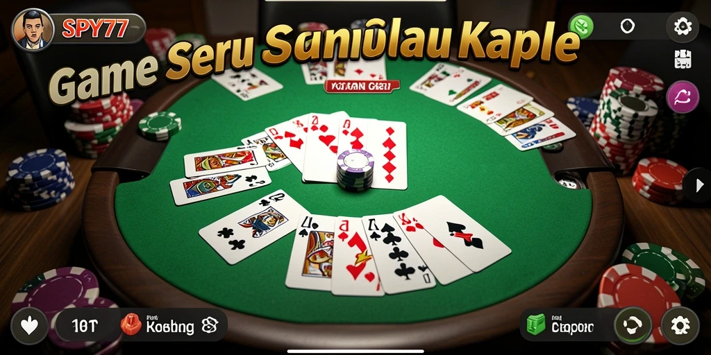 Tampilan gameplay seru dalam SPY77, nikmati momen bermain Gaple.