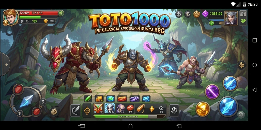 TOTO1000 menampilkan gameplay seru dengan pertarungan yang mendebarkan.